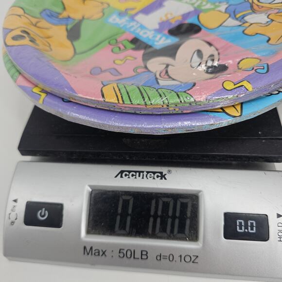 2 Vintage Disney Babies Mickey Minnie PAPER PLATES 1st Birthday Party Deadstock - Picture 6 of 6